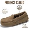 imageProject Cloud Genuine Leather Slippers for Women  Fur Lined Outdoor Slippers for Women Footwear with Memory Foam  Stylish Womens Moccasin CathiTaupe