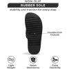 imageProject Cloud Genuine Leather Womens Sandals  Memory Foam Summer Sandals for Women 2025  Slip on Slides for Women Non Slip Womens Slides VitaBlack