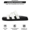 imageProject Cloud Genuine Leather Womens Sandals  Stylish ampamp Comfy Sandals for Women Footwear with Memory Foam Insole  Slipresistant Slides for Women MayvenWhite