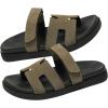 imageProject Cloud Genuine Leather Womens Sandals  Stylish ampamp Comfy Sandals for Women Footwear with Memory Foam Insole  Slipresistant Slides for Women MayvenOlive