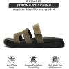 imageProject Cloud Genuine Leather Womens Sandals  Stylish ampamp Comfy Sandals for Women Footwear with Memory Foam Insole  Slipresistant Slides for Women MayvenOlive