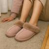 imageProject Cloud Genuine Leather ampamp Natural Fur Slippers for Women  Fluffy Slippers and Cozy Memory Foam Womens Shoes HedyDusty Pink Suede