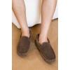 imageProject Cloud Mens Slippers Genuine Leather with Memory Foam Insole Mens Shoes  NonSlip and Lightweight Indoor and Outdoor Slippers for Men OswinChocolate