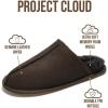imageProject Cloud Mens Slippers Genuine Leather with Ultra Soft Memory Foam Insole Scuff House Slippers for Men  Lightweight and NonSlip Cozy Men Footwear ColinChocolate