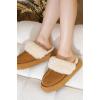 imageProject Cloud Slippers for Women Footwear  Genuine Leather with Memory Foam Clogs and Mules for Women 2025  Non Slip and Lightweight Faux Fur Slippers VikiChestnut
