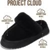 imageProject Cloud Slippers for Women Footwear  Genuine Leather with Memory Foam Clogs and Mules for Women 2025  Non Slip and Lightweight Faux Fur Slippers VikiBlack