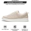 imageProject Cloud Sneakers for Women  Memory Foam Shoes for Women LaceUp Womens Fashion Sneakers NonSlip Womens Trendy Shoes LonaBeige