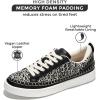 imageProject Cloud Sneakers for Women  Memory Foam Shoes for Women LaceUp Womens Fashion Sneakers NonSlip Womens Trendy Shoes LonaBlack