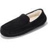 imageProject Cloud Mens Slippers Genuine Leather with Memory Foam Insole Mens Shoes  NonSlip and Lightweight Indoor and Outdoor Slippers for Men OswinBlack