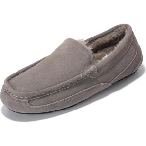 imageProject Cloud Mens Slippers Genuine Leather with Memory Foam Insole Mens Shoes  NonSlip and Lightweight Indoor and Outdoor Slippers for Men OswinGrey