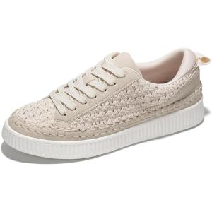 imageProject Cloud Sneakers for Women  Memory Foam Shoes for Women LaceUp Womens Fashion Sneakers NonSlip Womens Trendy Shoes LonaBeige