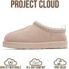 imageProject Cloud Genuine Leather Slippers for Women with Genuine Australian Shearling Fur Lining Womens Slippers  NonSlip EVA with Memory Foam Fuzzy Slippers Women Footwear NeritaSand Suede