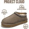 imageProject Cloud Genuine Leather Slippers for Women with Genuine Australian Shearling Fur Lining Womens Slippers  NonSlip EVA with Memory Foam Fuzzy Slippers Women Footwear NeritaTaupe
