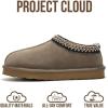 imageProject Cloud Genuine Leather Slippers for Women with Genuine Australian Shearling Fur Lining Womens Slippers  NonSlip EVA with Memory Foam Fuzzy Slippers Women Footwear NeritaTaupe