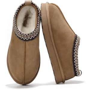 imageProject Cloud Genuine Leather Slippers for Women with Genuine Australian Shearling Fur Lining Womens Slippers  NonSlip EVA with Memory Foam Fuzzy Slippers Women Footwear NeritaChestnut