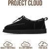 imageProject Cloud Genuine Leather Slippers for Women  Plush Fleece Lining Moccassin Womens Slippers with Memory Foam Cushion  Indoor Outdoor Fuzzy Women Slip On Shoes TimberBlack Suede