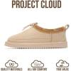imageProject Cloud Genuine Leather Slippers for Women  Plush Fleece Lining Moccassin Womens Slippers with Memory Foam Cushion  Indoor Outdoor Fuzzy Women Slip On Shoes TimberSand Suede