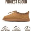 imageProject Cloud Genuine Leather Slippers for Women  Plush Fleece Lining Moccassin Womens Slippers with Memory Foam Cushion  Indoor Outdoor Fuzzy Women Slip On Shoes TimberChestnut Suede