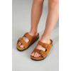 imageProject Cloud Genuine Leather Slides For Kids  Natural Cork Footbed Slides for Kids Sandals for Girls ampamp Boys  NonSlip Boys ampamp Girls SandalsChestnut Suede