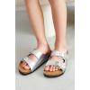 imageProject Cloud Genuine Leather Slides For Kids  Natural Cork Footbed Slides for Kids Sandals for Girls ampamp Boys  NonSlip Boys ampamp Girls SandalsSilver