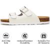 imageProject Cloud Genuine Leather Slides For Kids  Natural Cork Footbed Slides for Kids Sandals for Girls ampamp Boys  NonSlip Boys ampamp Girls SandalsWhite