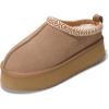 imageProject Cloud 100 Genuine Leather Platform Slippers for Women  Soft Memory Foam Womens Slippers ampamp Supportive Clogs for Women 2025  Cozy Stylish Everyday Footwear SayreWheat