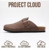 imageProject Cloud Mens Clogs  100 Full Grain Genuine Leather Memory Foam Clogs for Men Arch Support Cork Footbed  Non Slip Platform Mules BrooklynBrown