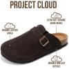imageProject Cloud Mens Clogs  100 Full Grain Genuine Leather Memory Foam Clogs for Men Arch Support Cork Footbed  Non Slip Platform Mules BrooklynChocolate Suede