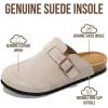imageProject Cloud Mens Clogs  100 Full Grain Genuine Leather Memory Foam Clogs for Men Arch Support Cork Footbed  Non Slip Platform Mules BrooklynGrey