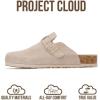 imageProject Cloud Mens Clogs  100 Full Grain Genuine Leather Memory Foam Clogs for Men Arch Support Cork Footbed  Non Slip Platform Mules BrooklynSand Mono Suede