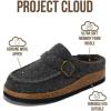imageWomens Memory Foam Clogs ampamp Mules by Project Cloud Water Resistant ampamp NonSlip CarlineDark Grey Flannel  Carline