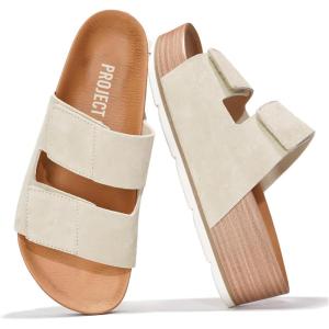 imageProject Cloud Genuine Leather Platform Sandals Women Footwear  Beach Summer Wedges with Comfortable Memory Foam Insole  Non Slip ampamp Lightweight Wedge Sandals for WomenBirch