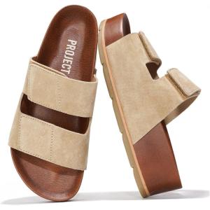 imageProject Cloud Genuine Leather Platform Sandals Women Footwear  Beach Summer Wedges with Comfortable Memory Foam Insole  Non Slip ampamp Lightweight Wedge Sandals for WomenSand