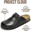 imageProject Cloud Genuine Leather Footbed Clogs for Women  Memory Foam Arch Support Slippers for Women  Trendy Slipons Womens Mules amp Clogs Sandals BentonBlack Croco