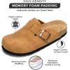 imageProject Cloud Genuine Leather Footbed Clogs for Women  Memory Foam Arch Support Slippers for Women  Trendy Slipons Womens Mules amp Clogs Sandals BentonChestnut