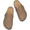 imageProject Cloud Genuine Leather Footbed Clogs for Women  Memory Foam Arch Support Slippers for Women  Trendy Slipons Womens Mules amp Clogs Sandals BentonTan