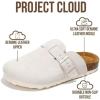 imageProject Cloud Genuine Leather Footbed Clogs for Women  Memory Foam Arch Support Slippers for Women  Trendy Slipons Womens Mules amp Clogs Sandals BentonWhite Suede