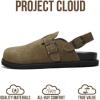 imageProject Cloud Genuine Leather Footbed Clogs for Women  Memory Foam Arch Support Slippers for Women  Trendy Slipons Womens Mules amp Clogs Sandals BentonChocolate With Strap