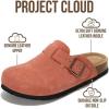 imageProject Cloud Genuine Leather Footbed Clogs for Women  Memory Foam Arch Support Slippers for Women  Trendy Slipons Womens Mules amp Clogs Sandals BentonCoral Suede