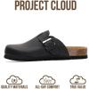 imageProject Cloud Genuine Leather Footbed Clogs for Women  Memory Foam Arch Support Slippers for Women  Trendy Slipons Womens Mules amp Clogs Sandals BentonBlack Distressed