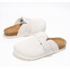imageProject Cloud Genuine Leather Footbed Clogs for Women  Memory Foam Arch Support Slippers for Women  Trendy Slipons Womens Mules amp Clogs Sandals BentonWhite Suede