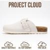 imageProject Cloud Genuine Leather Footbed Clogs for Women  Memory Foam Arch Support Slippers for Women  Trendy Slipons Womens Mules amp Clogs Sandals BentonWhite Suede