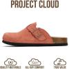 imageProject Cloud Genuine Leather Footbed Clogs for Women  Memory Foam Arch Support Slippers for Women  Trendy Slipons Womens Mules amp Clogs Sandals BentonCoral Suede