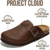 imageProject Cloud Genuine Leather Footbed Clogs for Women  Memory Foam Arch Support Slippers for Women  Trendy Slipons Womens Mules amp Clogs Sandals BentonBrown Distressed