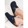 imageProject Cloud Genuine Leather Footbed Clogs for Women  Memory Foam Arch Support Slippers for Women  Trendy Slipons Womens Mules amp Clogs Sandals BentonNavy Wool