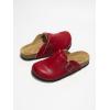 imageProject Cloud Genuine Leather Footbed Clogs for Women  Memory Foam Arch Support Slippers for Women  Trendy Slipons Womens Mules amp Clogs Sandals BentonRed