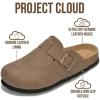 imageProject Cloud Genuine Leather Footbed Clogs for Women  Memory Foam Arch Support Slippers for Women  Trendy Slipons Womens Mules amp Clogs Sandals BentonTan
