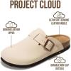 imageProject Cloud Genuine Leather Footbed Clogs for Women  Memory Foam Arch Support Slippers for Women  Trendy Slipons Womens Mules amp Clogs Sandals BentonOffwhite