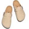imageProject Cloud Genuine Leather Footbed Clogs for Women  Memory Foam Arch Support Slippers for Women  Trendy Slipons Womens Mules amp Clogs Sandals BentonBeige