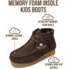 imageProject Cloud Kids Boots 100 Genuine Leather Chukka NonSlip Fall Shoes Girls Boots for Kids with Memory Foam Insole amp Gum Rubber Sole Boys amp Girls Shoes Kids WallybootDark Choco Brown Suede